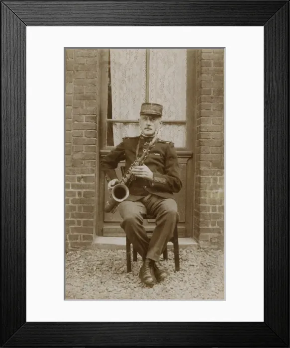 Framed Print : Soldier Plays Saxophone Framed Print : Soldier Plays Saxophone