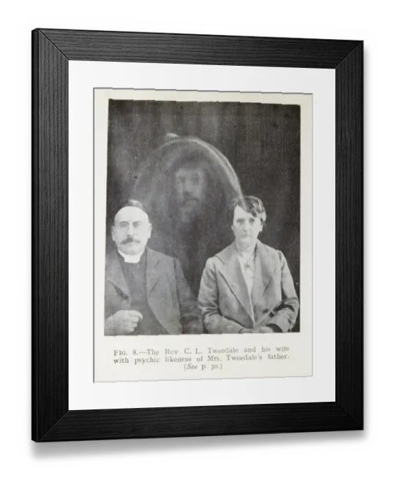 Framed Print : Spirit head above couple Framed Print : Spirit head above couple