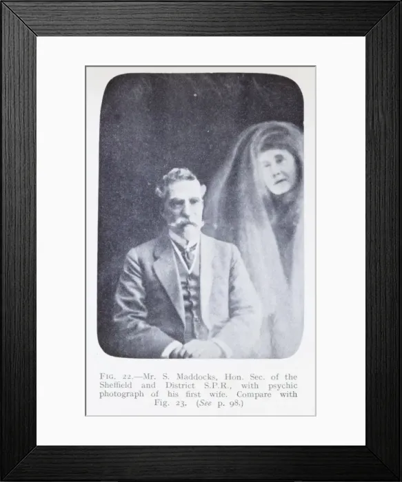 Framed Print : Man and his spirit with family Framed Print : Man and his spirit with family