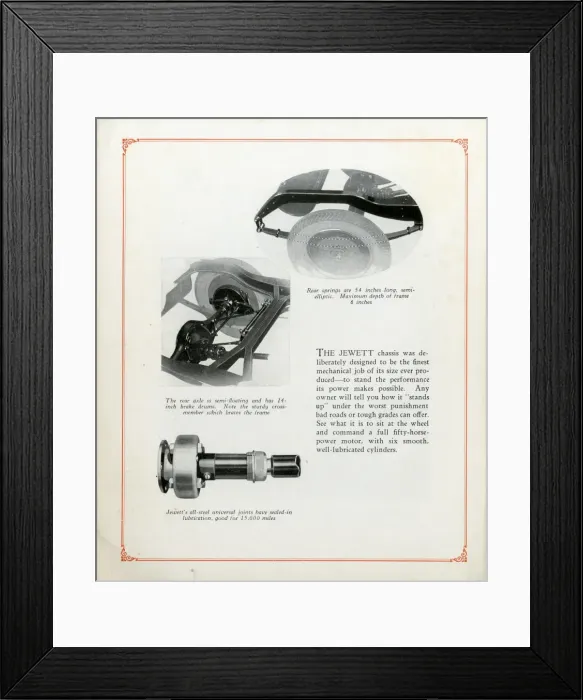 Framed Print : The Jewett Six automobile Framed Print : The Jewett Six automobile