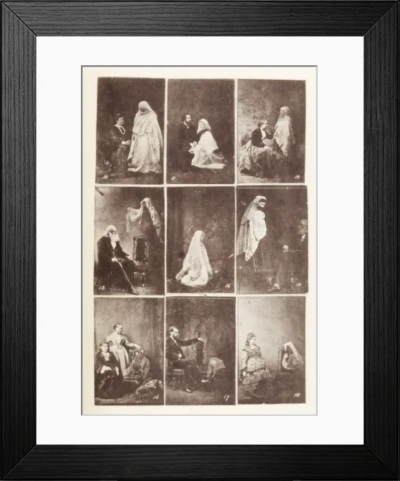 Framed Print : Victorian Men and Women with spirits Framed Print : Victorian Men and Women with spirits