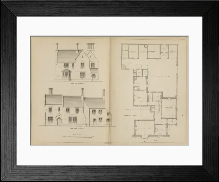 Framed Print : Rectory and Offices at Burnham Norfolk Framed Print : Rectory and Offices at Burnham Norfolk