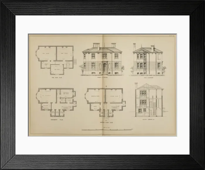 Framed Print : Residence at Roehampton, Surrey Framed Print : Residence at Roehampton, Surrey