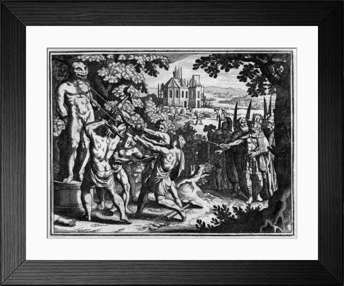 Framed Print : Destroying Saxon Idols Framed Print : Destroying Saxon Idols