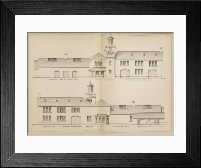 Framed Print : Tradesmen Buildings at Holkham, Leicester Framed Print : Tradesmen Buildings at Holkham, Leicester