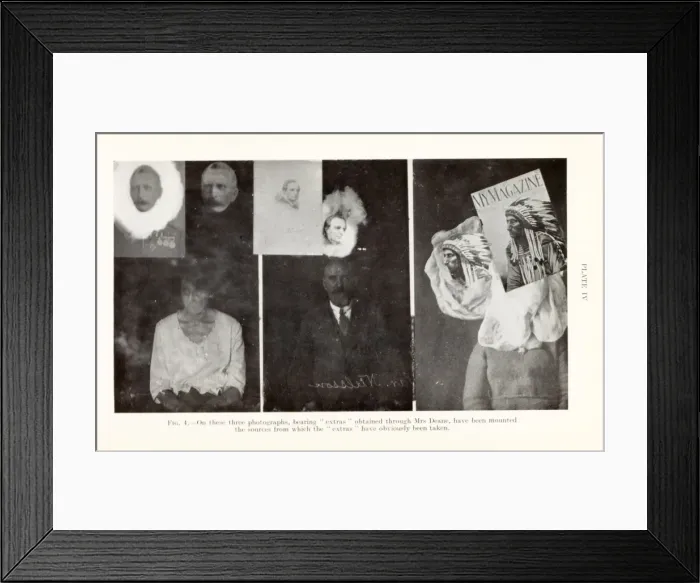 Framed Print : Faked Spirit photographs Framed Print : Faked Spirit photographs
