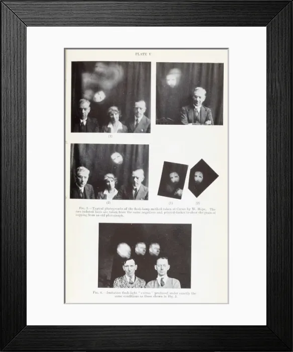 Framed Print : Faked Spirit photographs Framed Print : Faked Spirit photographs