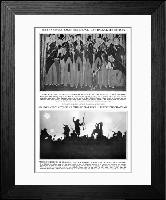 Framed Print : Betty Chester against back cloth at Duke of Yorks Theatre Framed Print : Betty Chester against back cloth at Duke of Yorks Theatre