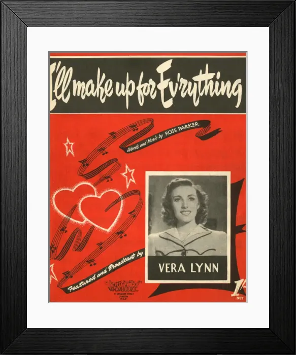 Framed Print : I ll make up for Everything by Ross Parker - Music Cover Framed Print : I ll make up for Everything by Ross Parker - Music Cover