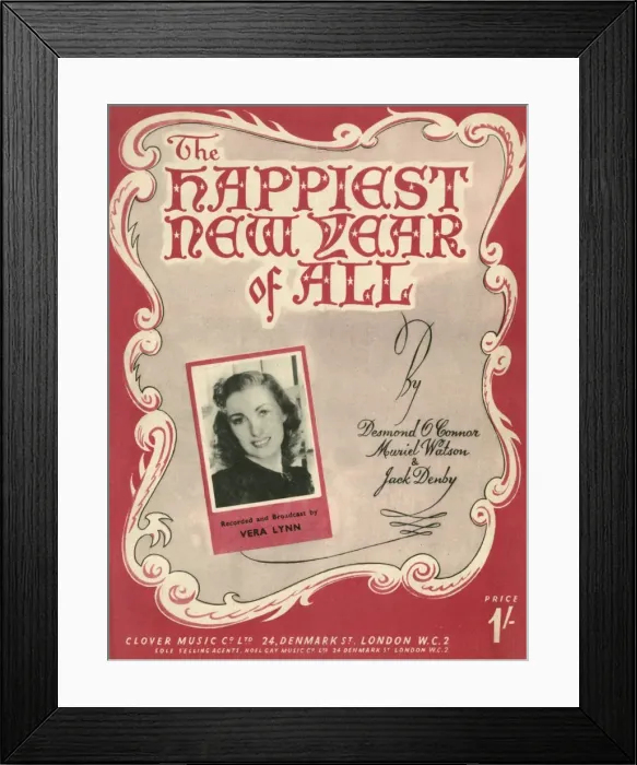Framed Print : The happiest new year of all - Music Sheet Cover Framed Print : The happiest new year of all - Music Sheet Cover