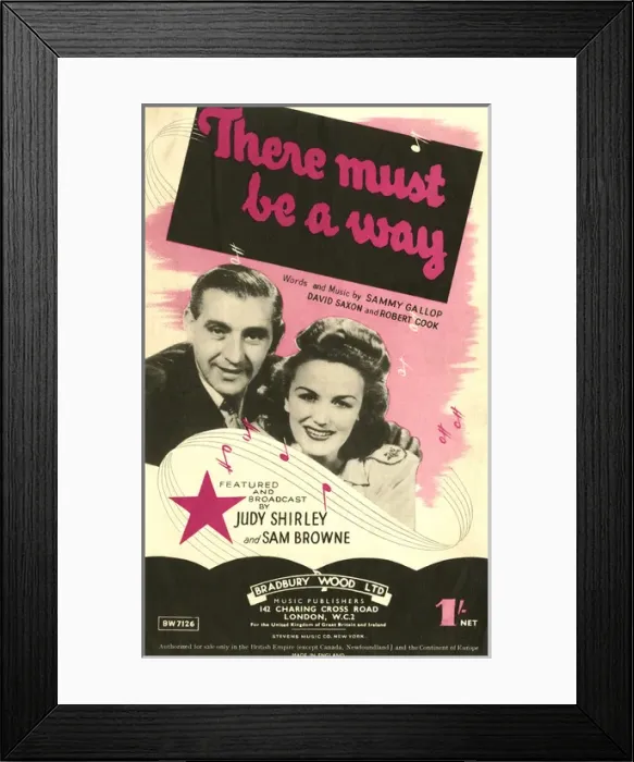 Framed Print : There must be a way - Music Sheet Cover Framed Print : There must be a way - Music Sheet Cover