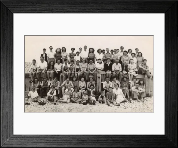 Framed Print : Large Group on the Beach Framed Print : Large Group on the Beach