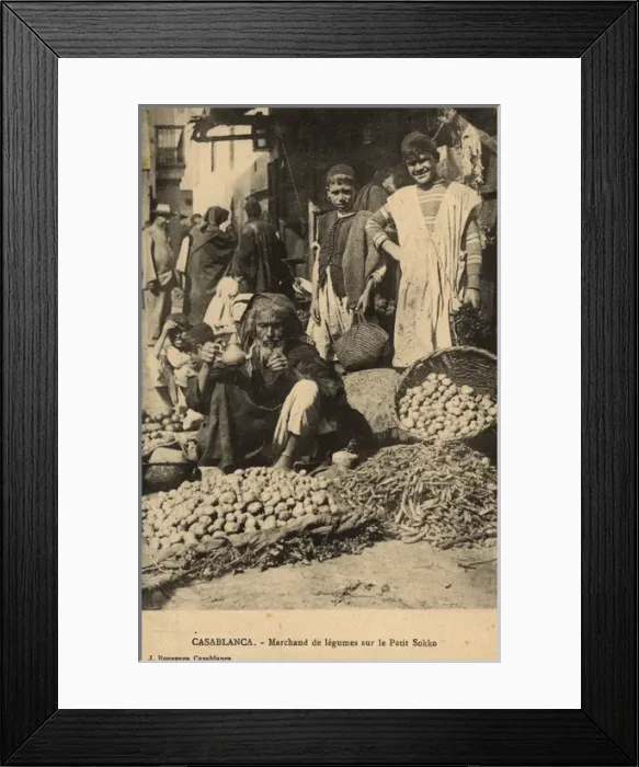 Framed Print : Morocco - Casablanca - Vegetable seller - Petit Sokko Framed Print : Morocco - Casablanca - Vegetable seller - Petit Sokko