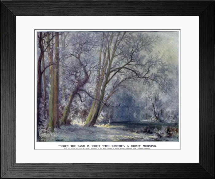 Framed Print : When the Land is White with Winter: A Frosty Morning Framed Print : When the Land is White with Winter: A Frosty Morning