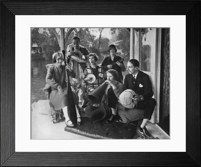 Framed Print : Photo of Leslie Henson entertaining Tell Me More company Framed Print : Photo of Leslie Henson entertaining Tell Me More company
