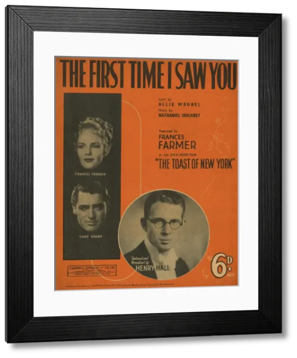 Framed Print : The first time I saw you - Music Sheet Cover Framed Print : The first time I saw you - Music Sheet Cover