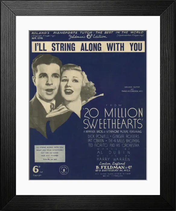 Framed Print : I ll string along with you - Music Sheet Cover Framed Print : I ll string along with you - Music Sheet Cover