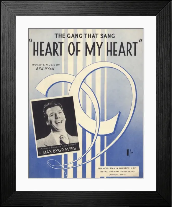 Framed Print : The gang that sang Heart of my Heart - Music Sheet Cover Framed Print : The gang that sang Heart of my Heart - Music Sheet Cover
