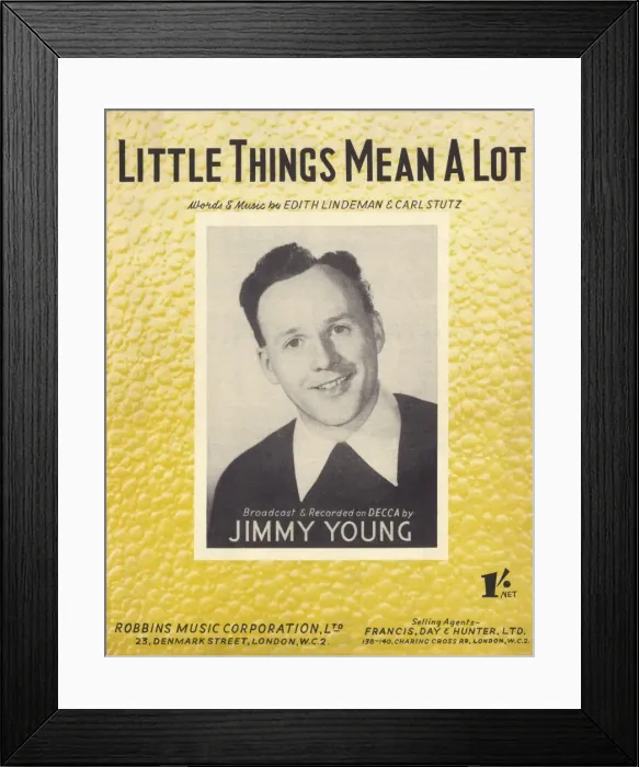 Framed Print : Little things mean a lot - Music Sheet Cover Framed Print : Little things mean a lot - Music Sheet Cover