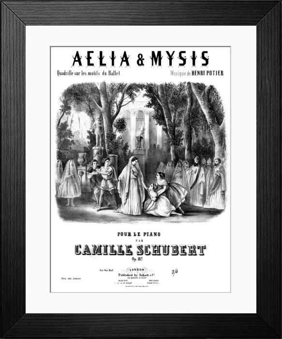 Framed Print : Aelia and Mysis - Music Sheet Cover Framed Print : Aelia and Mysis - Music Sheet Cover