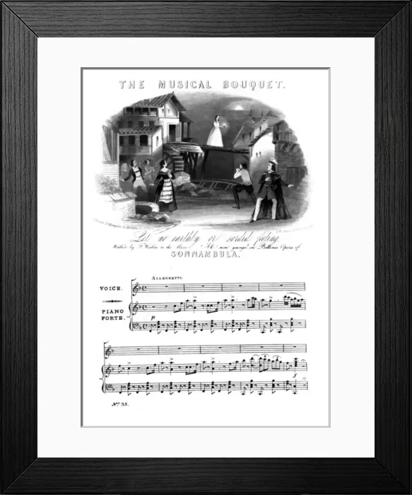 Framed Print : The musical bouquet - Music Sheet Cover Framed Print : The musical bouquet - Music Sheet Cover