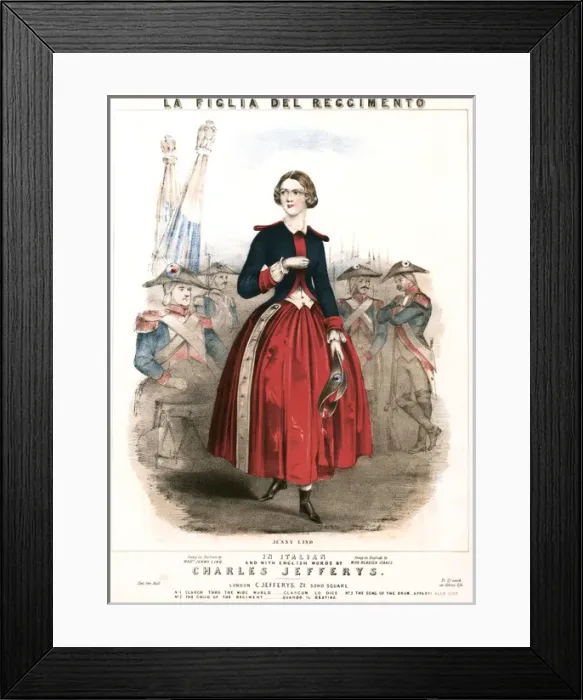 Framed Print : Figlia del reggimento- Music Sheet Cover Framed Print : Figlia del reggimento- Music Sheet Cover