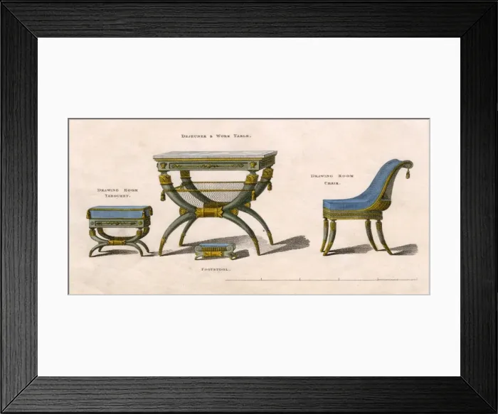 Framed Print : Tabouret Stool 1809 Framed Print : Tabouret Stool 1809