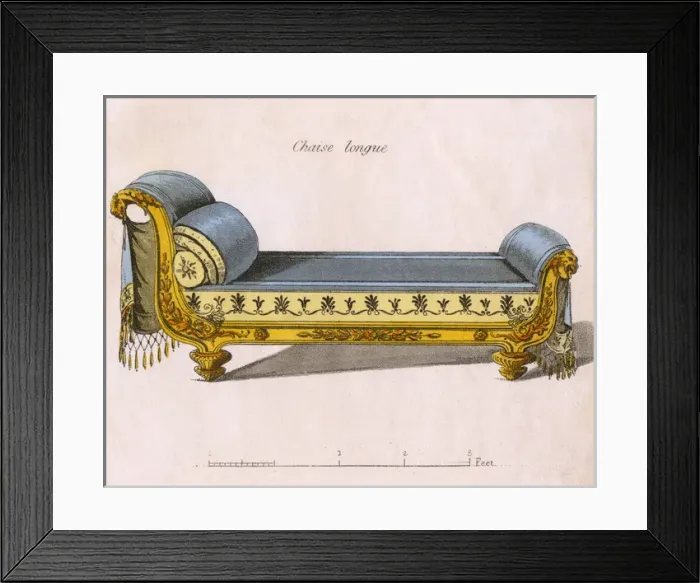 Framed Print : Classical Chaise Longue Framed Print : Classical Chaise Longue