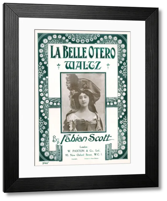 Framed Print : La Belle Otero by Waltz - Music Sheet Cover Framed Print : La Belle Otero by Waltz - Music Sheet Cover