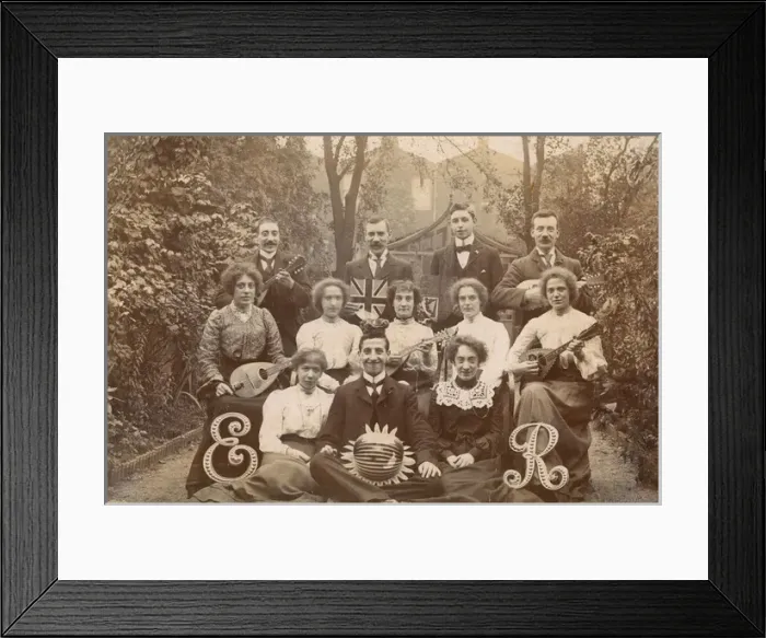 Framed Print : Members of a mandolin orchestra - London Framed Print : Members of a mandolin orchestra - London