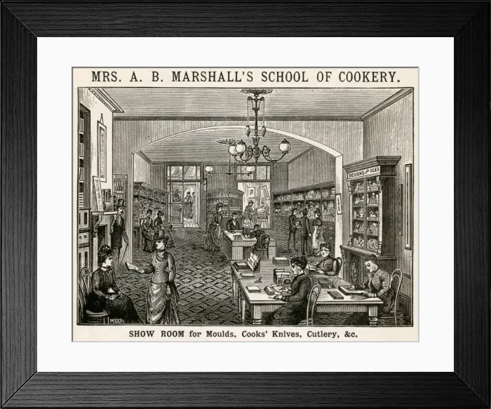 Framed Print : Mrs. A. B Marshalls showroom for moulds 1887 Framed Print : Mrs. A. B Marshalls showroom for moulds 1887