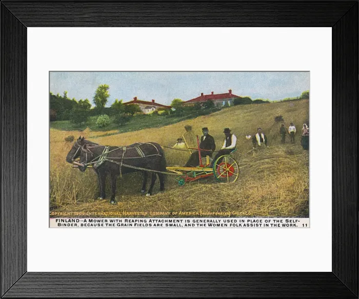 Framed Print : Harvesting in Finland Framed Print : Harvesting in Finland