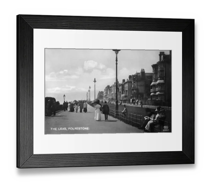 Framed Print : Folkestone / Leas 1914 Framed Print : Folkestone / Leas 1914