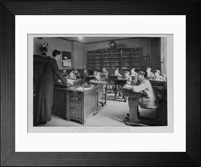 Framed Print : Choristers room, All Saints Church, Margaret Street, London