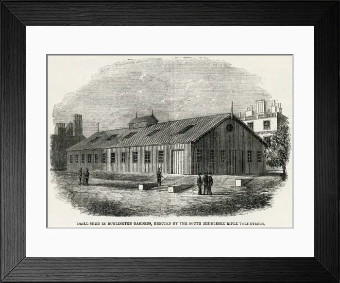 Framed Print : Drill shed in Burlington Gardens Framed Print : Drill shed in Burlington Gardens