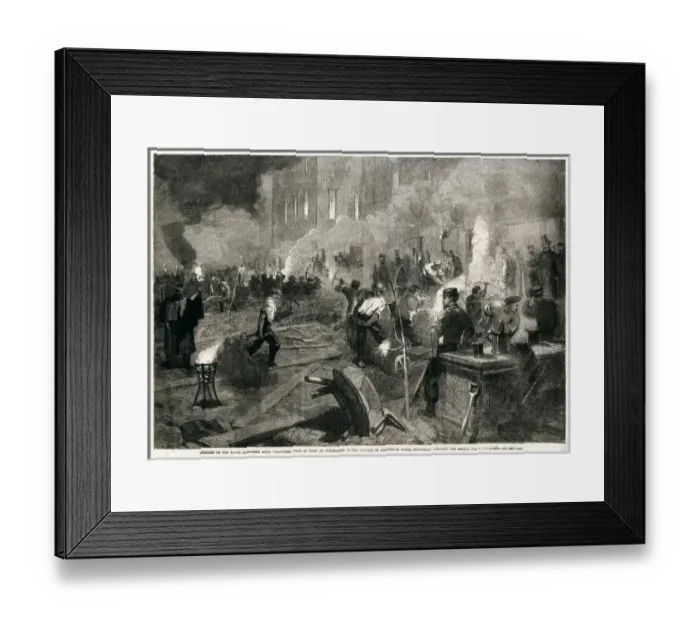 Framed Print : South Middlesex Rifles clearing ground at Burlington House Framed Print : South Middlesex Rifles clearing ground at Burlington House