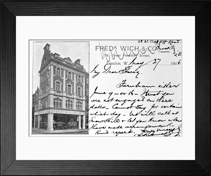 Framed Print : Frederick Wich & Co, Great Portland Street, London Framed Print : Frederick Wich & Co, Great Portland Street, London