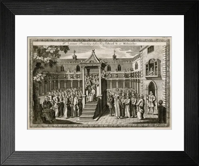 Framed Print : Edward VI & Latimer Framed Print : Edward VI & Latimer