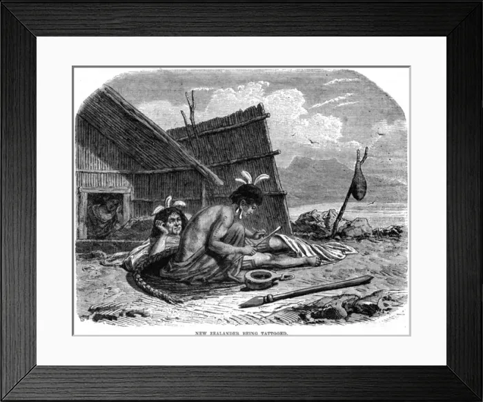 Framed Print : Tattooing, New Zealand Framed Print : Tattooing, New Zealand