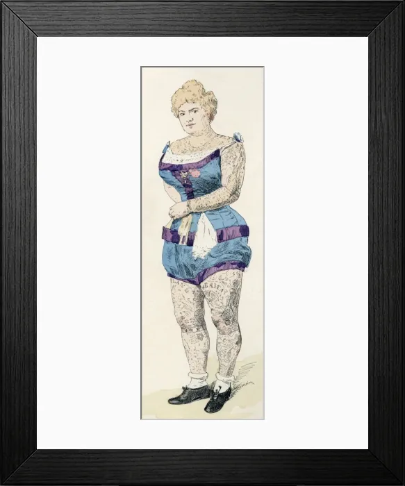 Framed Print : Tattooed Lady Framed Print : Tattooed Lady
