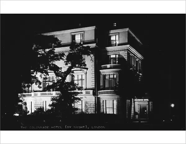 Colonnade Hotel by night, Maida Vale, London