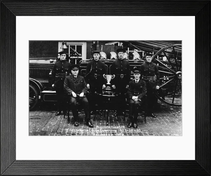 Framed Print : Group photo, London Fire Brigade, Manchester Square Framed Print : Group photo, London Fire Brigade, Manchester Square