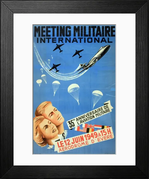 Framed Print : Poster, Meeting Militaire International Framed Print : Poster, Meeting Militaire International