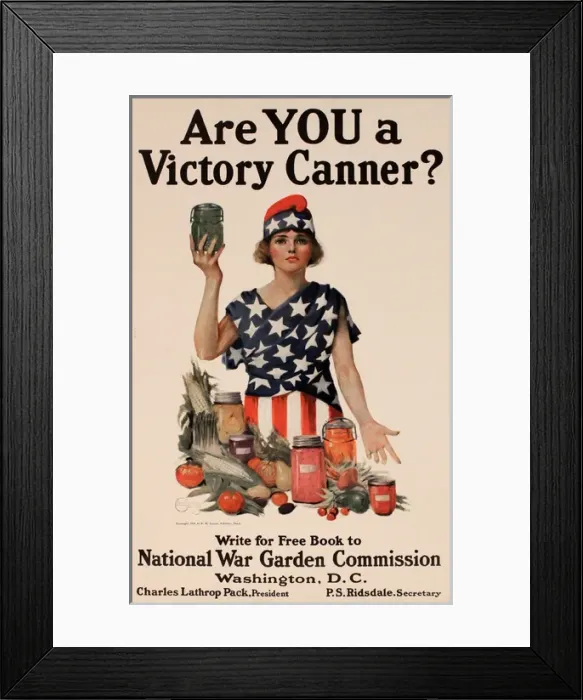 Framed Print : WW1 poster, Are You a Victory Canner? Framed Print : WW1 poster, Are You a Victory Canner?