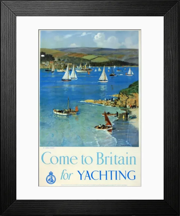 Framed Print : Poster, Come to Britain for Yachting Framed Print : Poster, Come to Britain for Yachting