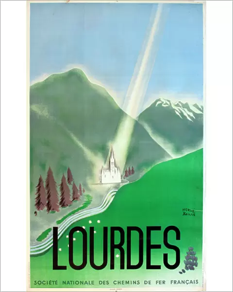 Poster, Lourdes, France