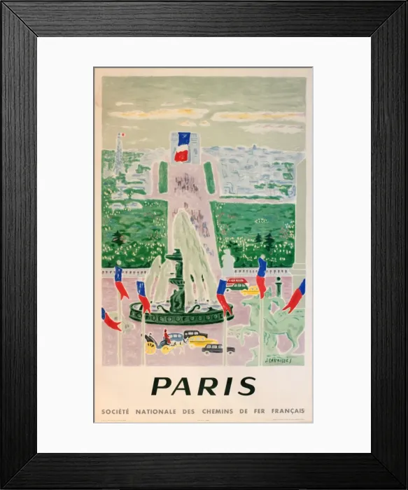 Framed Print : Poster, Champs Elysees, Paris, France Framed Print : Poster, Champs Elysees, Paris, France
