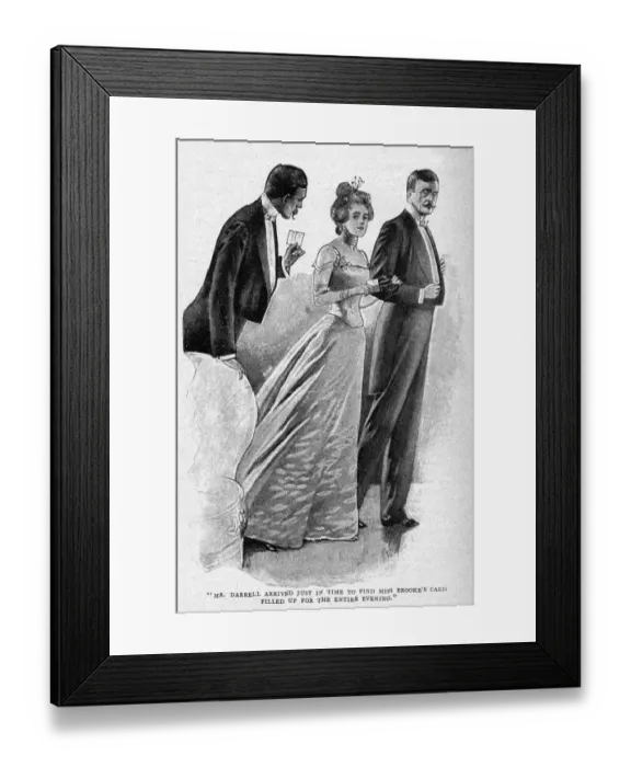 Framed Print : Dance card filled at a ball Framed Print : Dance card filled at a ball