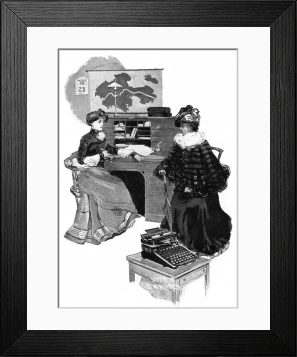 Framed Print : Women in an office, 1901 Framed Print : Women in an office, 1901