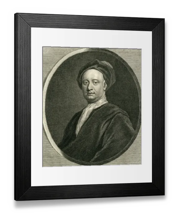 Framed Print : George Vertue - Oval Framed Print : George Vertue - Oval